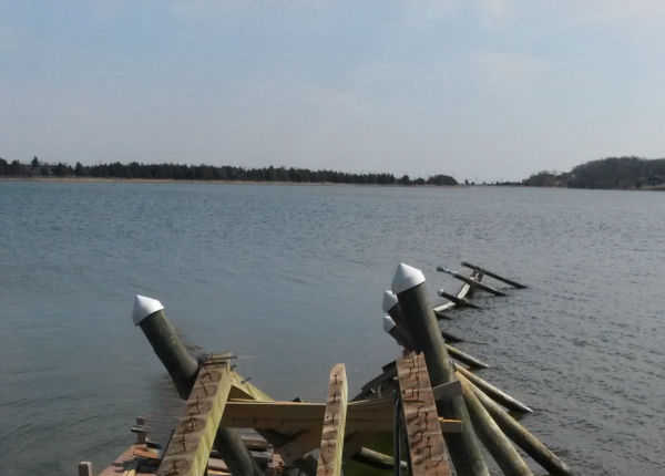 storm damaged pier